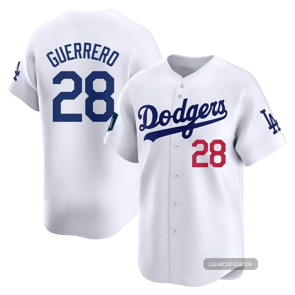 Pedro Guerrero ＃28 Los Angeles Dodgers Limited Men's White 2024 World Tour Seoul Series Home Jersey
