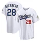 Pedro Guerrero ＃28 Los Angeles Dodgers Limited Youth Gold White 2026 Collection Stadium Jersey