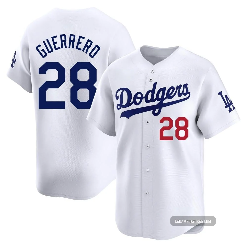 Pedro Guerrero ＃28 Los Angeles Dodgers Limited Youth White Home Jersey