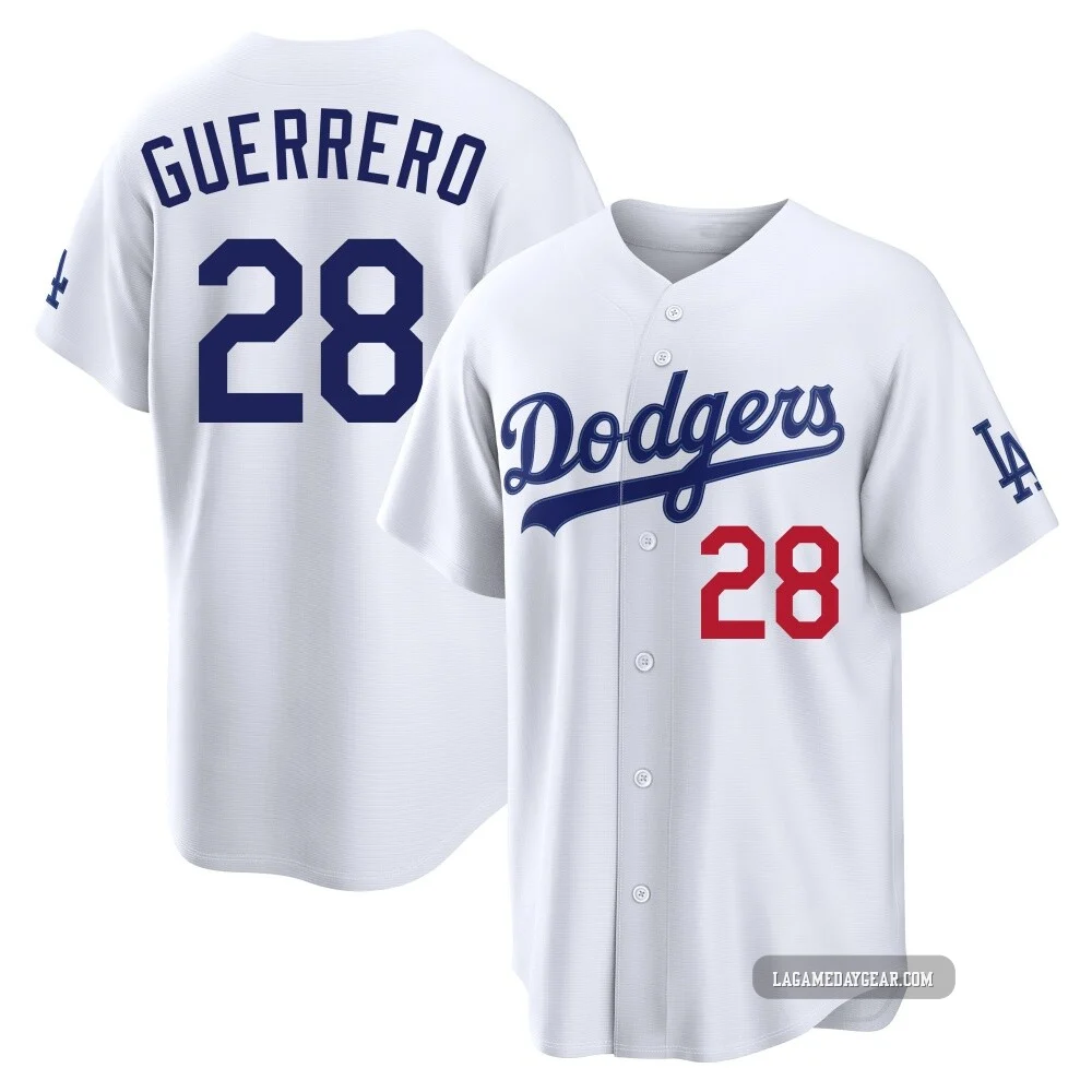 Pedro Guerrero ＃28 Los Angeles Dodgers Limited Youth White Home Stadium Jersey