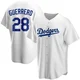 Pedro Guerrero ＃28 Los Angeles Dodgers Replica Men's White Home Jersey