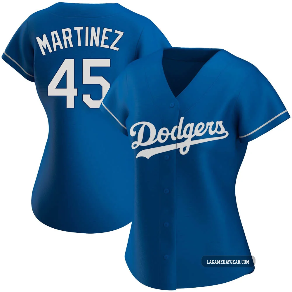 Pedro Martinez ＃45 Los Angeles Dodgers Authentic Women's Royal Alternate Jersey