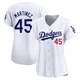 Pedro Martinez ＃45 Los Angeles Dodgers Limited Women's White Home Jersey