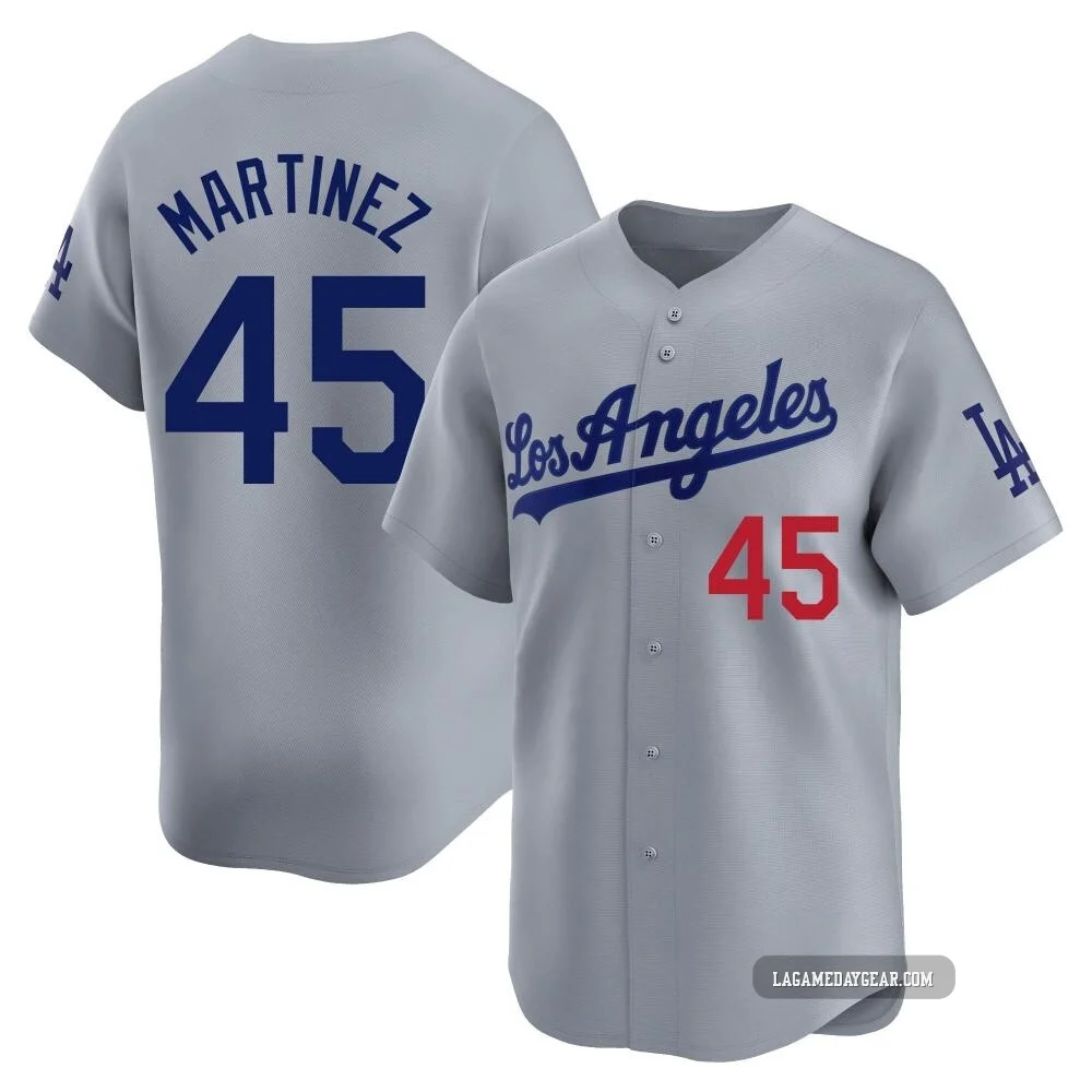 Pedro Martinez ＃45 Los Angeles Dodgers Limited Youth Gray Away Jersey