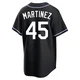 Pedro Martinez ＃45 Los Angeles Dodgers Replica Men's Black Fashion Out Jersey