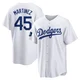Pedro Martinez ＃45 Los Angeles Dodgers Replica Men's White 2024 World Tour Seoul Series Home Jersey