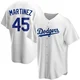 Pedro Martinez ＃45 Los Angeles Dodgers Replica Men's White Home Jersey