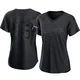 Pedro Martinez ＃45 Los Angeles Dodgers Replica Women's Black Pitch Fashion 2024 World Series Champions Jersey