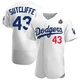 Rick Sutcliffe ＃43 Los Angeles Dodgers Authentic Men's White Home Official 2024 World Series Jersey