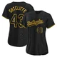 Rick Sutcliffe ＃43 Los Angeles Dodgers Authentic Women's Black Snake Skin City Jersey