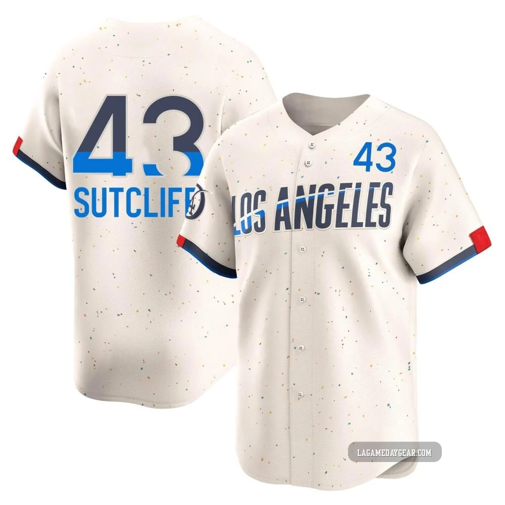 Rick Sutcliffe ＃43 Los Angeles Dodgers Limited Men's Cream 2024 City Connect Jersey