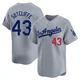 Rick Sutcliffe ＃43 Los Angeles Dodgers Limited Men's Gray Away Jersey