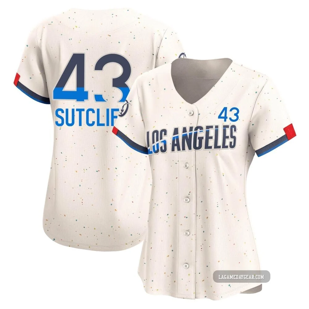 Rick Sutcliffe ＃43 Los Angeles Dodgers Limited Women's Cream 2024 City Connect Jersey
