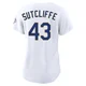 Rick Sutcliffe ＃43 Los Angeles Dodgers Limited Women's Gold White 2026 Collection Stadium Jersey