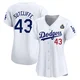 Rick Sutcliffe ＃43 Los Angeles Dodgers Limited Women's White Home 2024 World Series Jersey