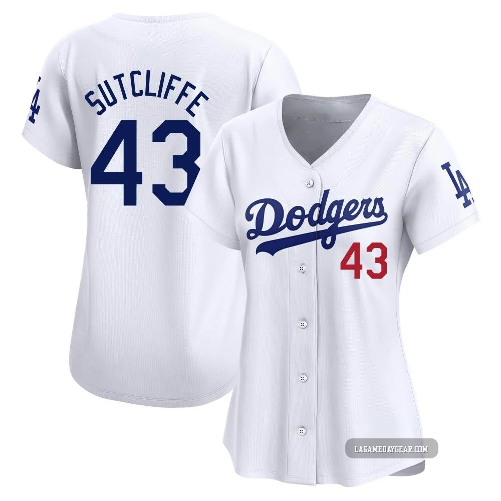 Rick Sutcliffe ＃43 Los Angeles Dodgers Limited Women's White Home Jersey