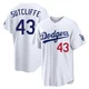 Rick Sutcliffe ＃43 Los Angeles Dodgers Limited Youth White Home Stadium Jersey