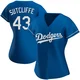 Rick Sutcliffe ＃43 Los Angeles Dodgers Replica Women's Royal Alternate Jersey