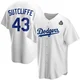 Rick Sutcliffe ＃43 Los Angeles Dodgers Replica Youth White Home 2024 World Series Jersey