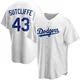 Rick Sutcliffe ＃43 Los Angeles Dodgers Replica Youth White Home Jersey