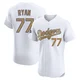 River Ryan ＃77 Los Angeles Dodgers Elite Men's Gold White 2025 Collection Jersey