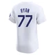 River Ryan ＃77 Los Angeles Dodgers Elite Men's White Home 2024 World Series Jersey