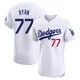 River Ryan ＃77 Los Angeles Dodgers Elite Men's White Home Jersey
