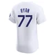 River Ryan ＃77 Los Angeles Dodgers Elite Men's White Home Jersey