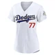 River Ryan ＃77 Los Angeles Dodgers Limited Women's Gold White 2026 Collection Stadium Jersey