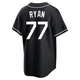 River Ryan ＃77 Los Angeles Dodgers Replica Men's Black Fashion Out Jersey