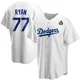 River Ryan ＃77 Los Angeles Dodgers Replica Men's White Home 2024 World Series Jersey