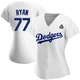 River Ryan ＃77 Los Angeles Dodgers Replica Women's White Home 2024 World Series Jersey