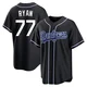 River Ryan ＃77 Los Angeles Dodgers Replica Youth Black Fashion Out Jersey