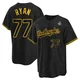 River Ryan ＃77 Los Angeles Dodgers Replica Youth Black Snake Skin City 2024 World Series Jersey