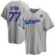 River Ryan ＃77 Los Angeles Dodgers Replica Youth Gray Road 2024 World Series Jersey