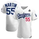 Russell Martin ＃55 Los Angeles Dodgers Authentic Men's White Home Official 2024 World Series Jersey