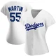 Russell Martin ＃55 Los Angeles Dodgers Authentic Women's White Home Jersey