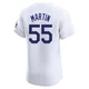 Russell Martin ＃55 Los Angeles Dodgers Elite Men's White Home 2024 World Series Jersey