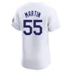 Russell Martin ＃55 Los Angeles Dodgers Elite Men's White Home Jersey