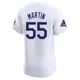 Russell Martin ＃55 Los Angeles Dodgers Elite Men's White Home World Series Champions Jersey