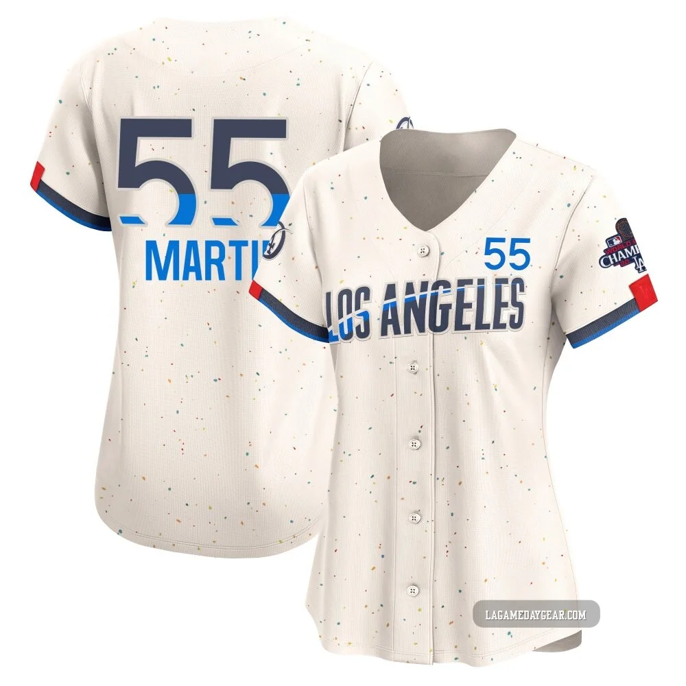 Russell Martin ＃55 Los Angeles Dodgers Limited Women's Cream 2024 City Connect World Series Champions Jersey