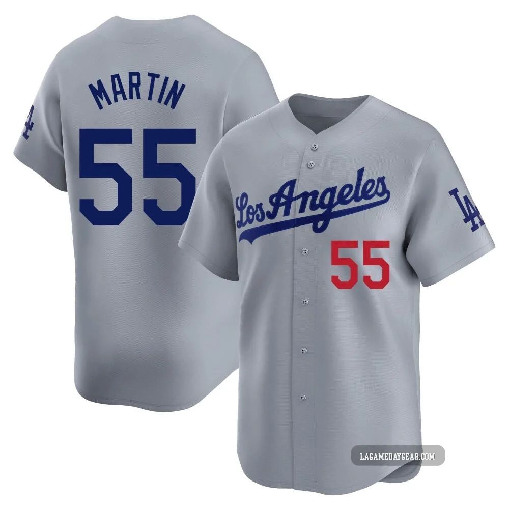 Russell Martin ＃55 Los Angeles Dodgers Limited Youth Gray Away Jersey