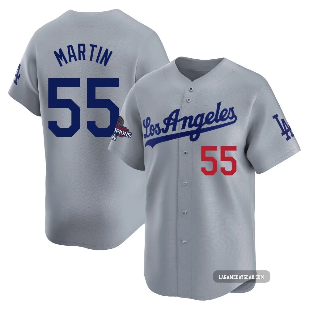 Russell Martin ＃55 Los Angeles Dodgers Limited Youth Gray Away World Series Champions Jersey
