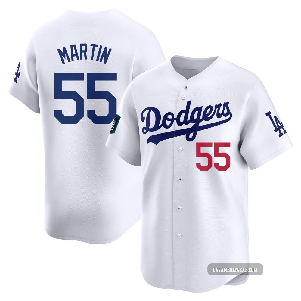 Russell Martin ＃55 Los Angeles Dodgers Limited Youth White 2024 World Tour Seoul Series Home Jersey