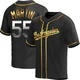Russell Martin ＃55 Los Angeles Dodgers Replica Men's Gold Black en Alternate Jersey