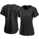 Russell Martin ＃55 Los Angeles Dodgers Replica Women's Black Pitch Fashion Jersey