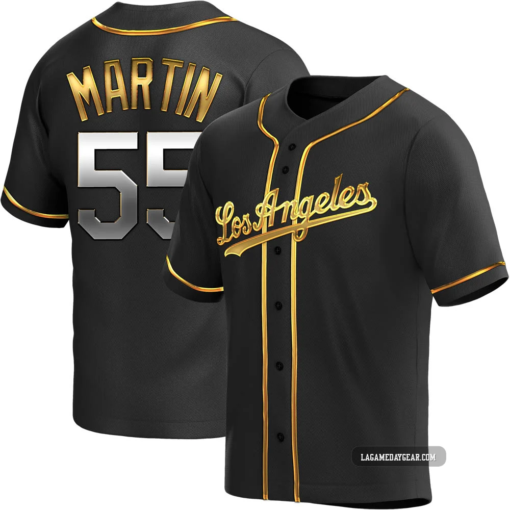 Russell Martin ＃55 Los Angeles Dodgers Replica Youth Gold Black en Alternate Jersey