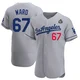 Ryan Ward ＃67 Los Angeles Dodgers Authentic Men's Gray Away Official 2024 World Series Jersey