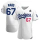 Ryan Ward ＃67 Los Angeles Dodgers Authentic Men's White Home Official 2024 World Series Jersey