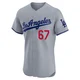 Ryan Ward ＃67 Los Angeles Dodgers Elite Men's Gray Road Jersey